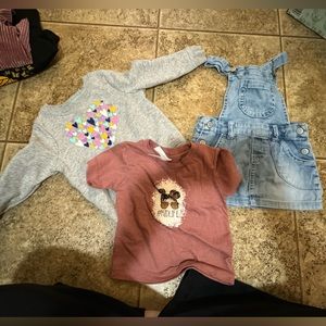 Toddler girl short sleeve shirt lot
